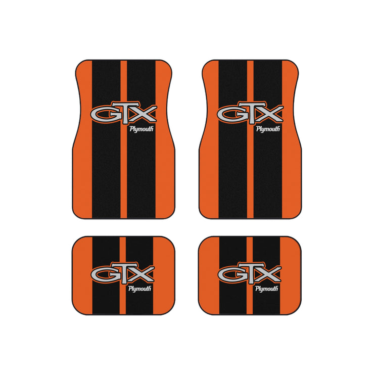 Plymouth GTX Tribute Car Floor Mats (Set of 4) Orange