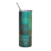 57 Chevy Tribute Skinny Matte Tumbler, 20oz Rusted Turquoise