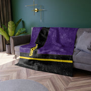 Power Wagon Tribute Crushed Velvet Blanket in purple/black