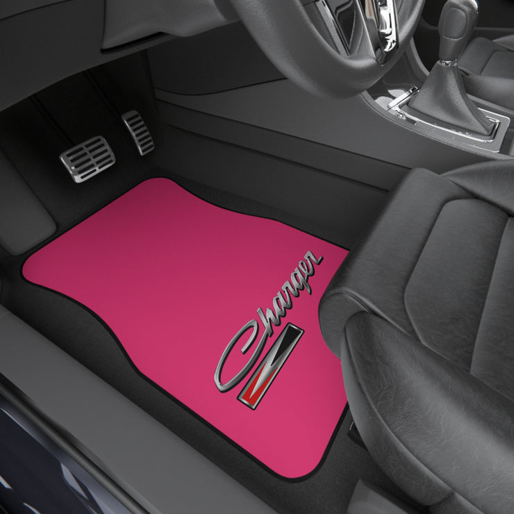 Pink Charger Tribute Car Floor Mats (Set of 4) pink