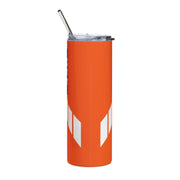 1971 1972 Plymouth Roadrunner Tribute 20 ounce Tumbler with Straw Orange/white
