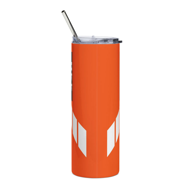 1971 1972 Plymouth Roadrunner Tribute 20 ounce Tumbler with Straw Orange/white