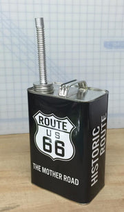 ROUTE 66 GALLON DECORATIVE GAS CAN BLACK