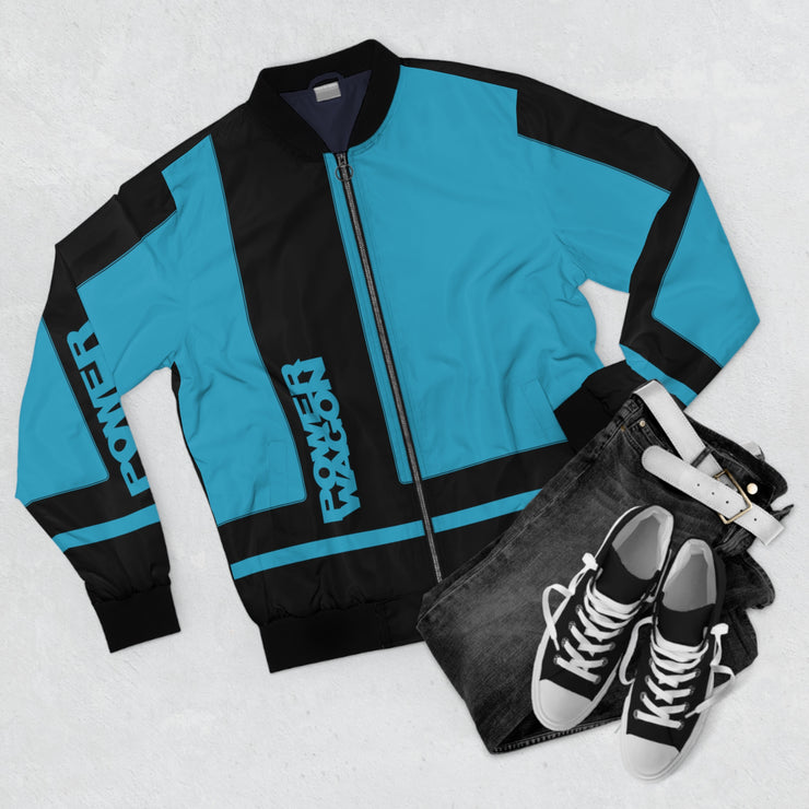 Mopar Power Wagon Truck Tribute Jacket Men's AOP Bomber Jacket Turquoise/black