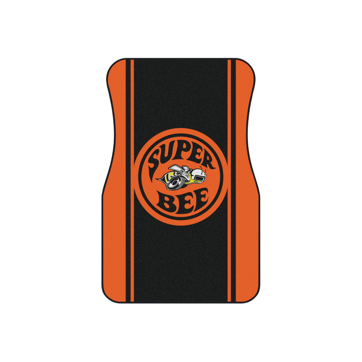 Super Bee Tribute Car Floor Mats (Set of 4) orange/black