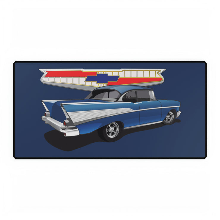 Classic Blue 57 Chevy Desk Mats