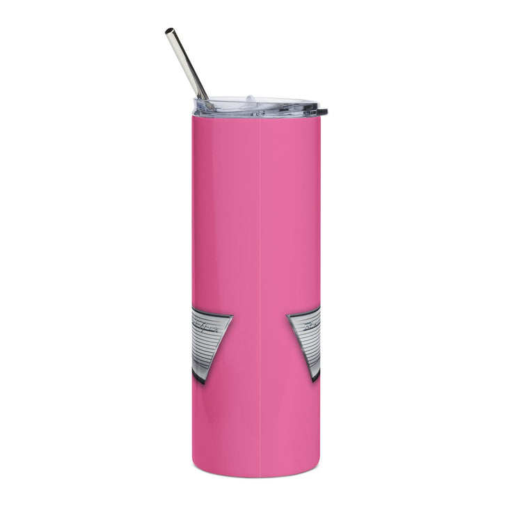 57 Chevy Tribute Skinny Matte Tumbler, 20oz pink