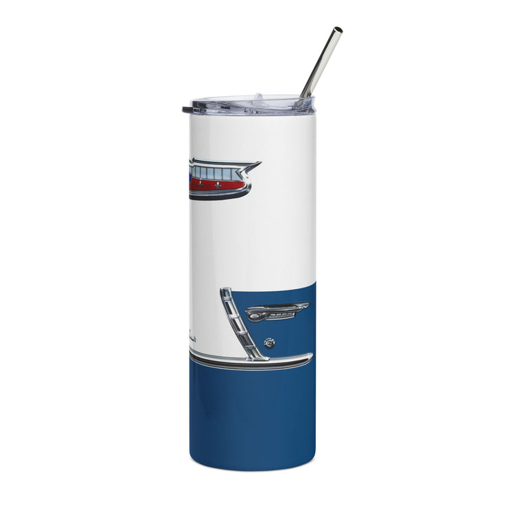 1955 55 Chevy Bel Air Tribute 20 ounce Tumbler with Dark Blue/White