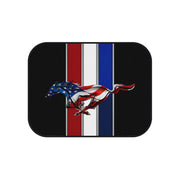 USA Mustang Tribute Car Floor Mats (Set of 4) black