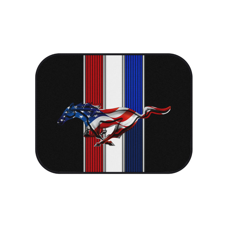 USA Mustang Tribute Car Floor Mats (Set of 4) black