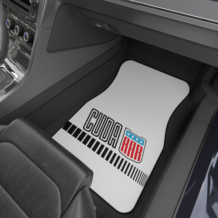 Plymouth Cuda Tribute Car Floor Mats (Set of 4) white