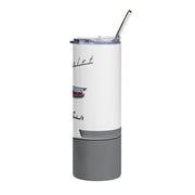 56 Chevy Tribute Skinny Matte Tumbler, 20oz Grey
