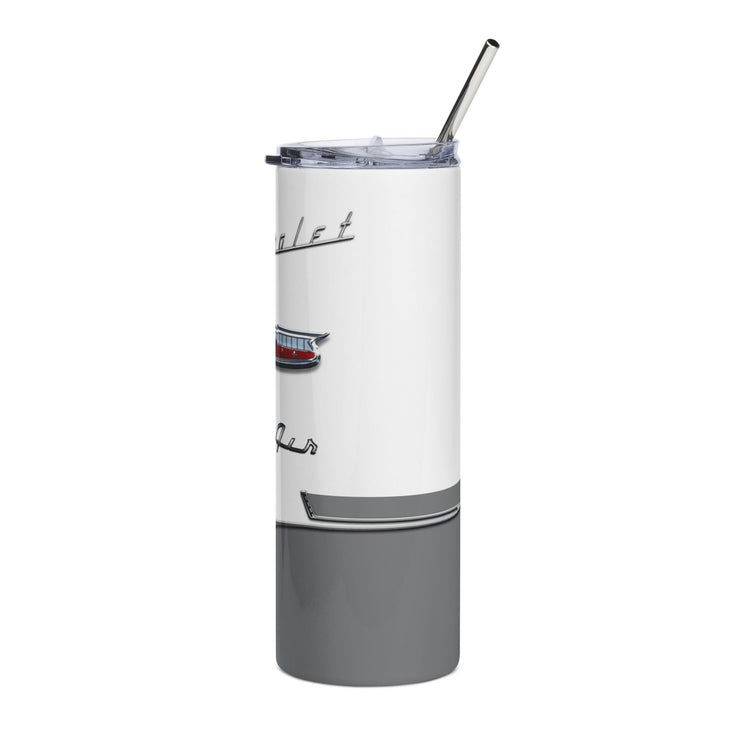56 Chevy Tribute Skinny Matte Tumbler, 20oz Grey