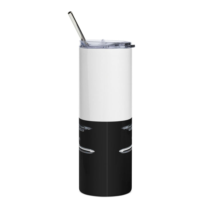 1955 55 Chevy Bel Air Tribute 20 ounce Tumbler with Straw Black/White