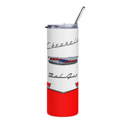 1956 56 Bel Air Tribute 20 ounce Tumbler with Straw Red/White