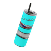 57 Chevy Tribute Skinny Matte Tumbler, 20oz Light Turquoise