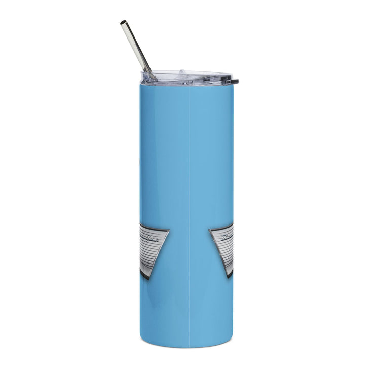 1957 57 Bel Air Tribute 20 ounce Tumbler with Straw Blue