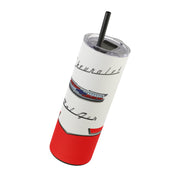 56 Chevy Tribute Skinny Matte Tumbler, 20oz Red