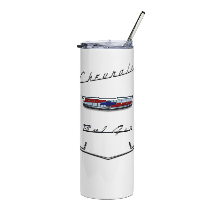 1956 56 Bel Air Tribute 20 ounce Tumbler with Straw White/White