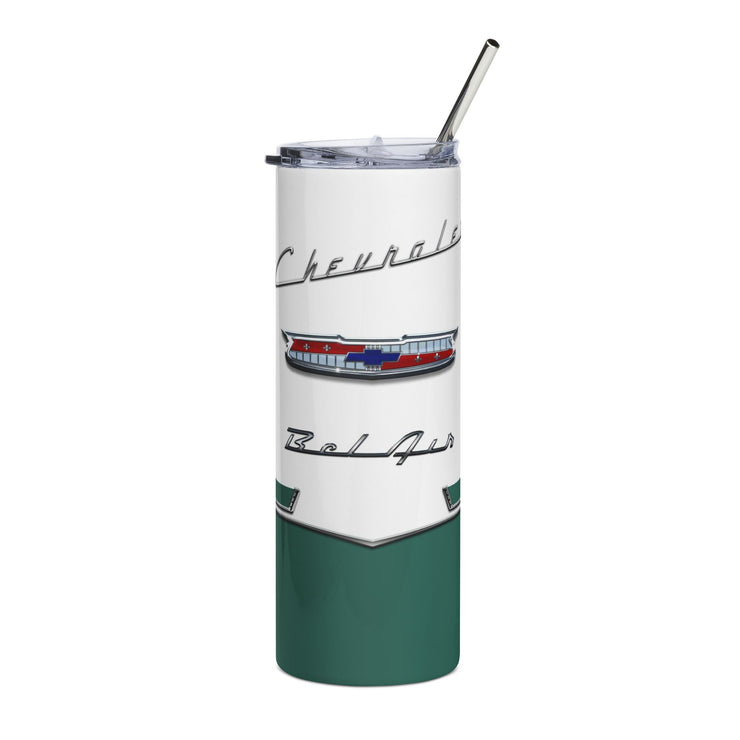 1956 56 Bel Air Tribute 20 ounce Tumbler with Straw Green/White