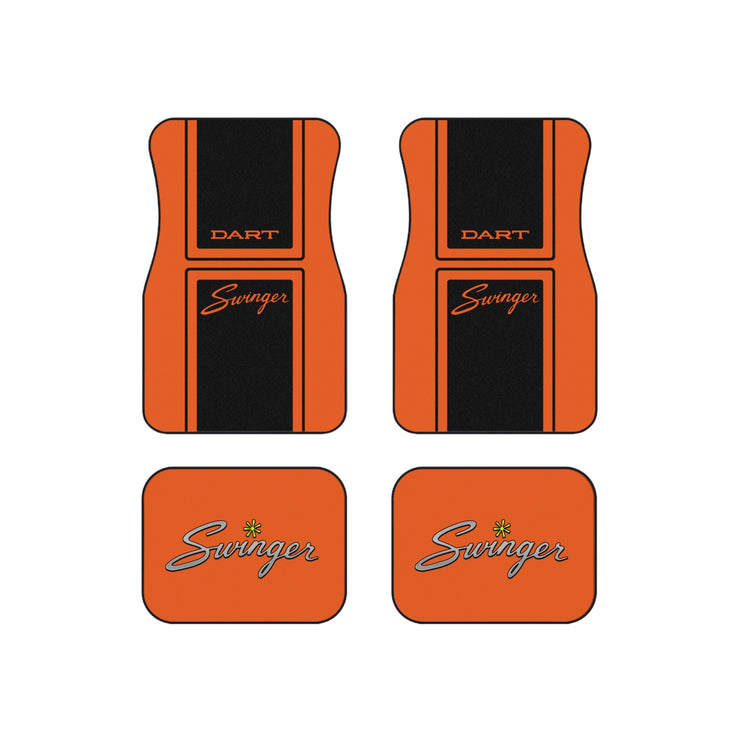 Dart Swinger Tribute Car Floor Mats (Set of 4) orange