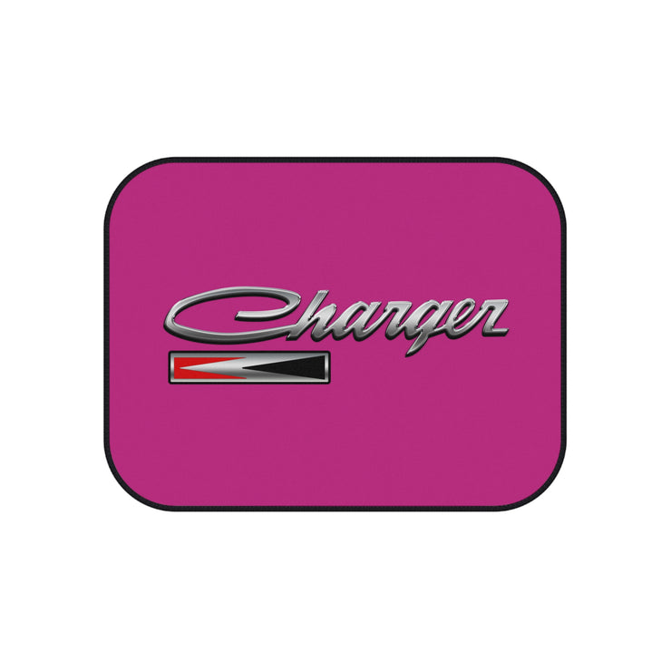 Pink Charger Black Stripe Tribute Car Floor Mats (Set of 4)