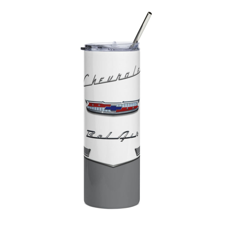 56 Chevy Tribute Skinny Matte Tumbler, 20oz Grey