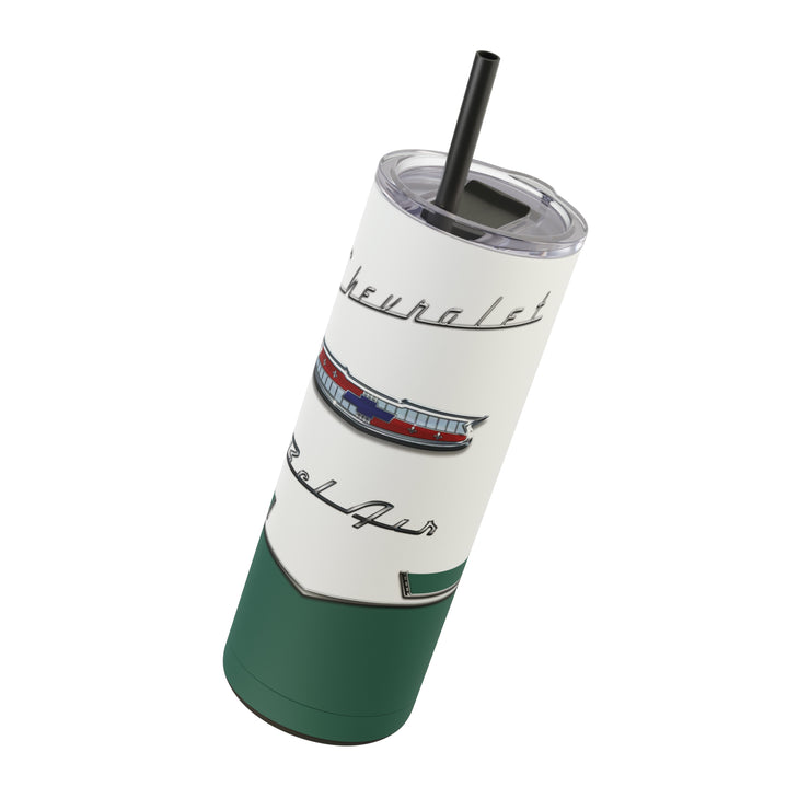 56 Chevy Tribute Skinny Matte Tumbler, 20oz Dark Green