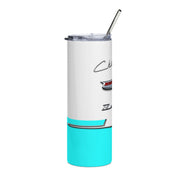 1956 56 Bel Air Tribute 20 ounce Tumbler with Straw Matte Light Turquoise