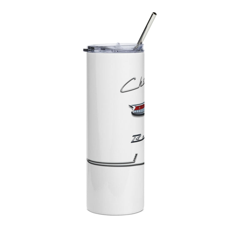 1956 56 Bel Air Tribute 20 ounce Tumbler with Straw White/White