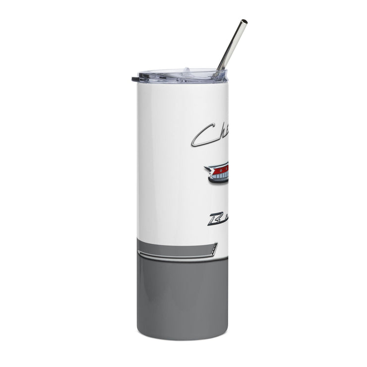 1956 56 Bel Air Tribute 20 ounce Tumbler with Straw Grey/White