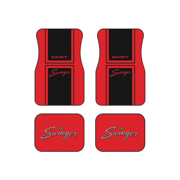 Dart Swinger Tribute Car Floor Mats (Set of 4) red