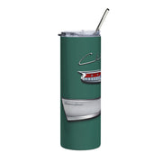 57 Chevy Tribute Skinny Matte Tumbler, 20oz Dark Green