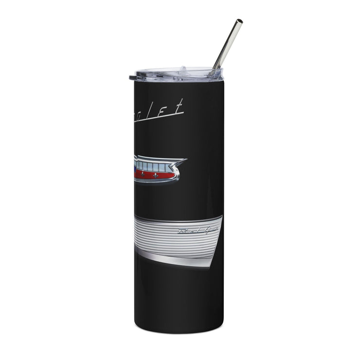 1957 57 Bel Air Tribute 20 ounce Tumbler with Straw Black