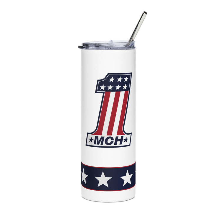 MCH 1 USA Stars and Bars  20 ounce Tumbler with Straw