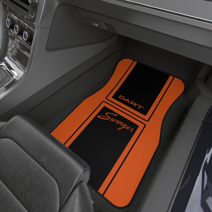 Dart Swinger Tribute Car Floor Mats (Set of 4) orange