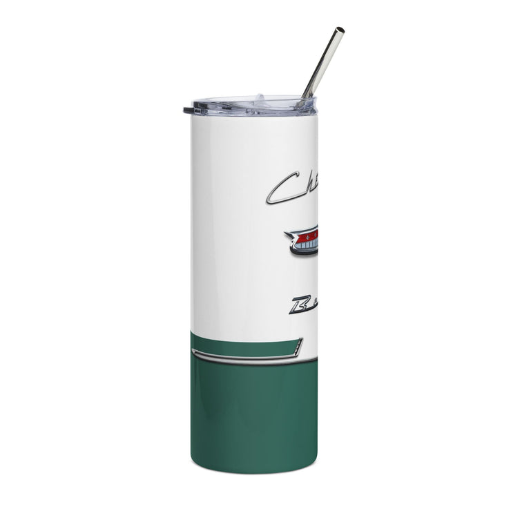 1956 56 Bel Air Tribute 20 ounce Tumbler with Straw Green/White