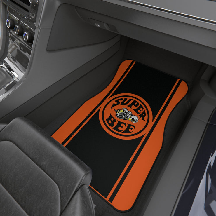 Super Bee Tribute Car Floor Mats (Set of 4) orange/black