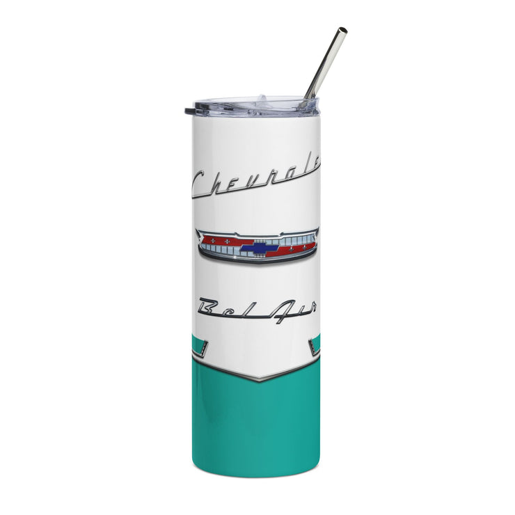 56 Chevy Tribute Skinny Matte Tumbler, 20oz Dark Turquoise