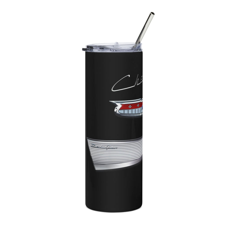 57 Chevy Tribute Skinny Matte Tumbler, 20oz Black