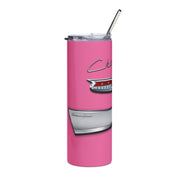1957 57 Bel Air Tribute 20 ounce Tumbler with Straw Pink