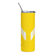 1971 1972 Plymouth Roadrunner Tribute Skinny Matte Tumbler, 20oz Yellow / White