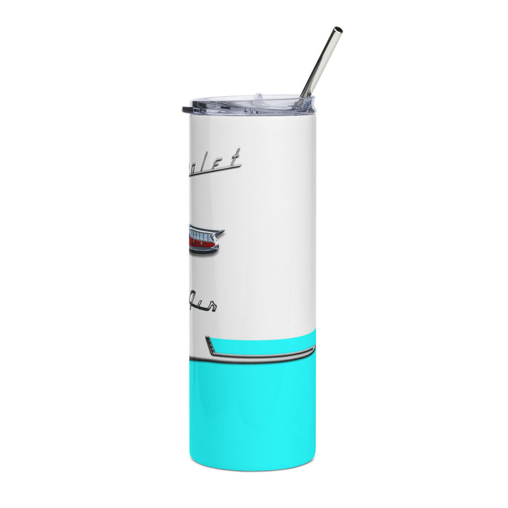 1956 56 Bel Air Tribute 20 ounce Tumbler with Straw Matte Light Turquoise