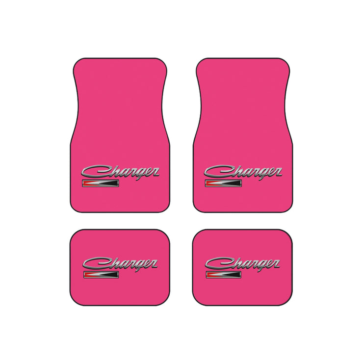 Pink Charger Tribute Car Floor Mats (Set of 4) pink