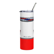 1955 55 Chevy Bel Air Tribute 20 ounce Tumbler with Straw Red/White