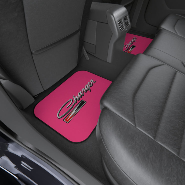 Pink Charger Tribute Car Floor Mats (Set of 4) pink
