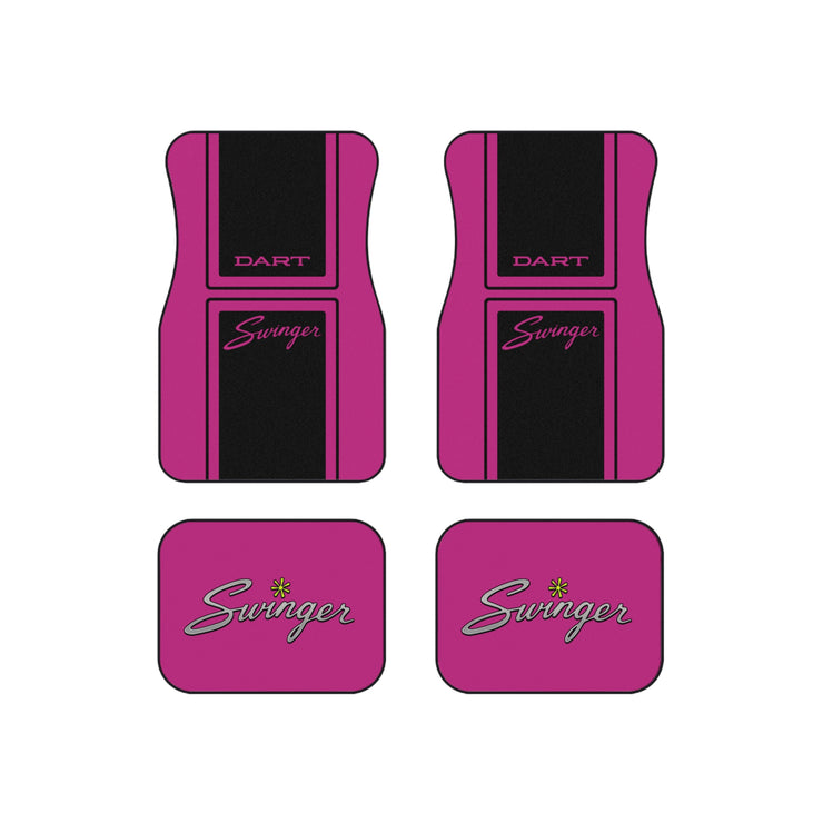 Dart Swinger Tribute Car Floor Mats (Set of 4) pink