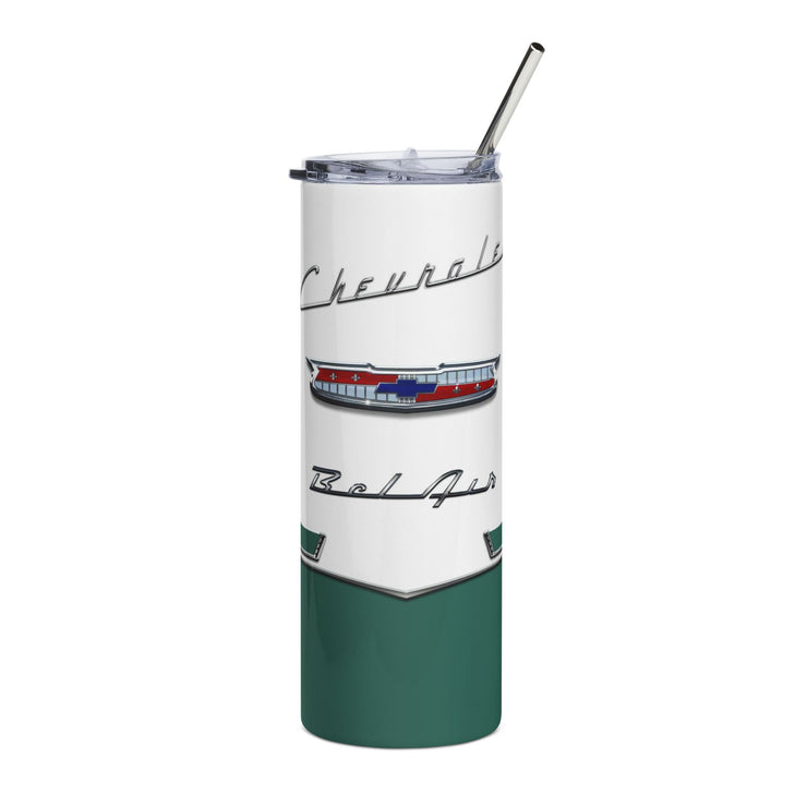 56 Chevy Tribute Skinny Matte Tumbler, 20oz Dark Green