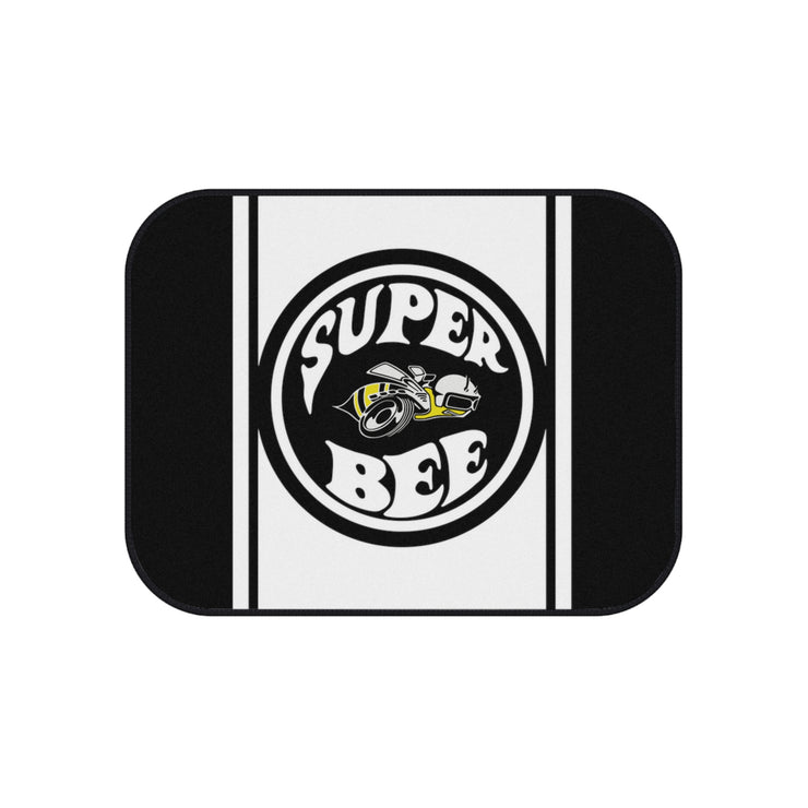 Super Bee Tribute Car Floor Mats (Set of 4) black / white