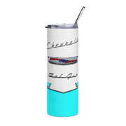 1956 56 Bel Air Tribute 20 ounce Tumbler with Straw Matte Light Turquoise